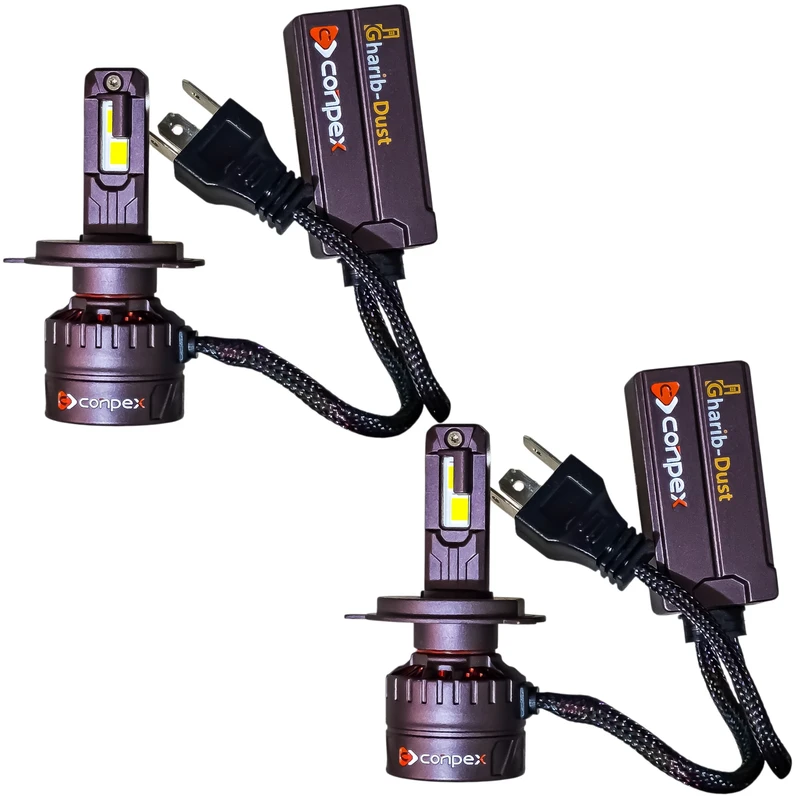 لامپ نور پایین و نور بالا چراغ جلو تک حالته بست یدک مدل یخی کد VX5 پایه H4 مناسب برای پراید نسیم و صبا بسته ۲ عددی