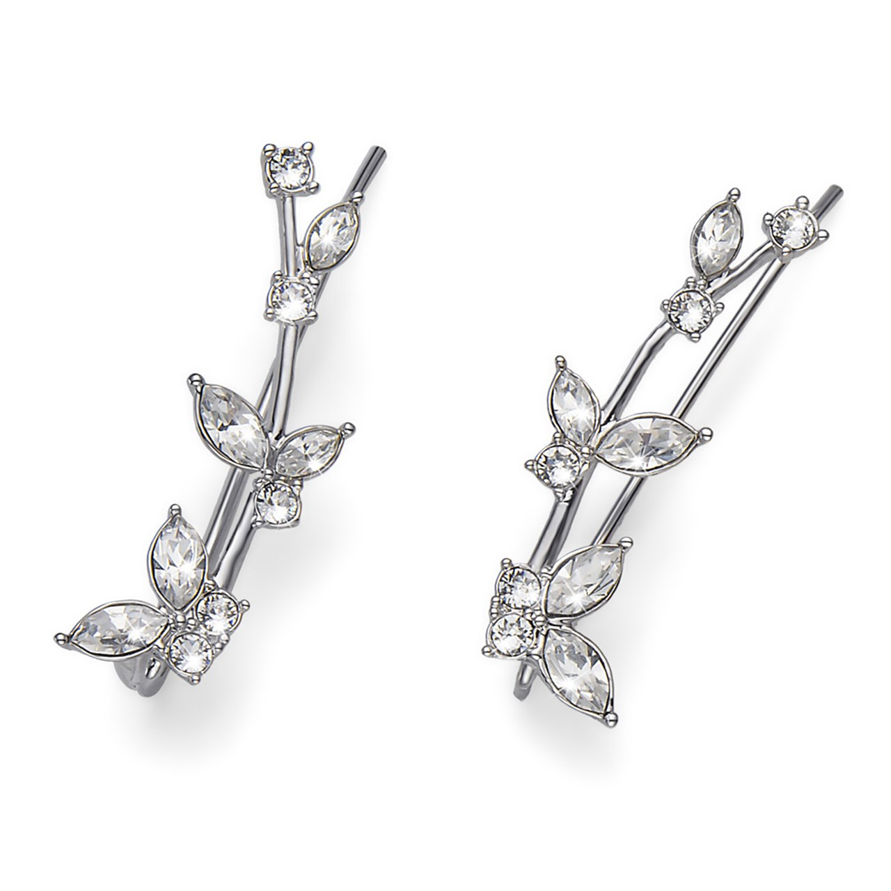 گوشواره الیور وبر مدل Cuff Butterfly Rhod Crystal 22435