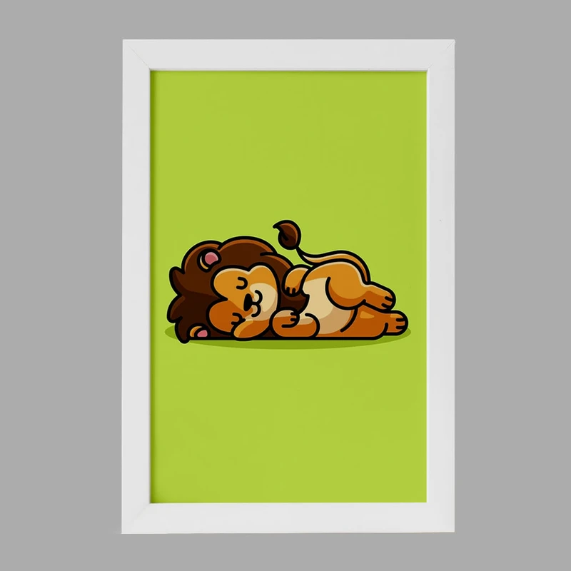 تابلو خندالو مدل حیوانات بامزه شیر کد 28170