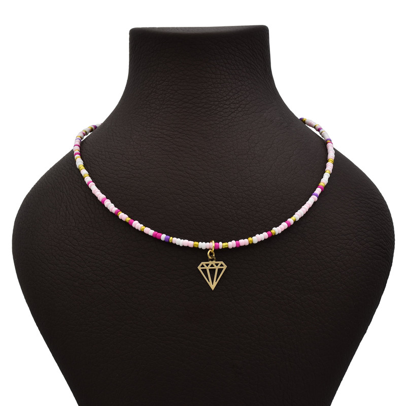 گردنبند طلا 18 عیار زنانه الن نار مدل  الماس 5312978