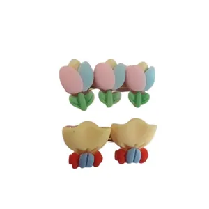 سنجاق مو دخترانه مدل لاله بسته 2 عددی