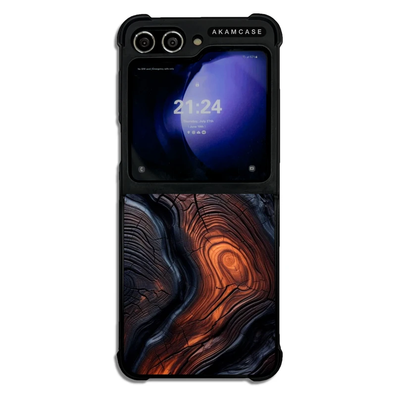 کاور آکام مدل AMC-WSGZFLIP5-WOOD-4 مناسب برای گوشی موبایل سامسونگ Galaxy Z Flip 5