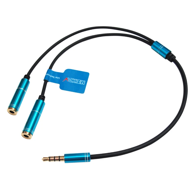 کابل تبدیل 1 به 2 جک 3.5 میلی متری مکا مدل MC25 طول 0.32 متر