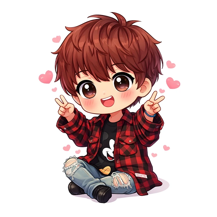 استیکر پارچه و لباس پاد آفرین مدل کارتونی کیوت فانتزی پسرانه کد S5388