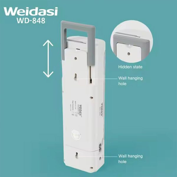چراغ اضطراری ویداسی مدل WD-848 با نور مهتابی