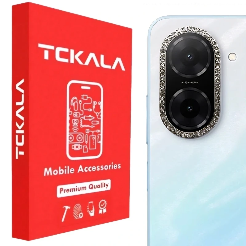 محافظ لنز دوربین فلزی تیسیکالا مدل نگین دار مناسب برای گوشی موبایل شیائومی Redmi A5 / POCO C71