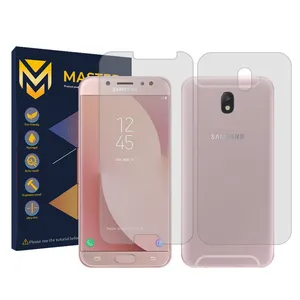 Master Resistant model transparent screen protector suitable for Samsung Galaxy J7 Pro mobile phone along with the back protector