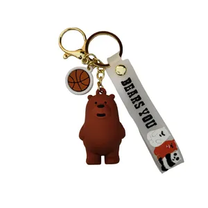 جاکلیدی مدل سیلیکونی طرح خرس کد J17