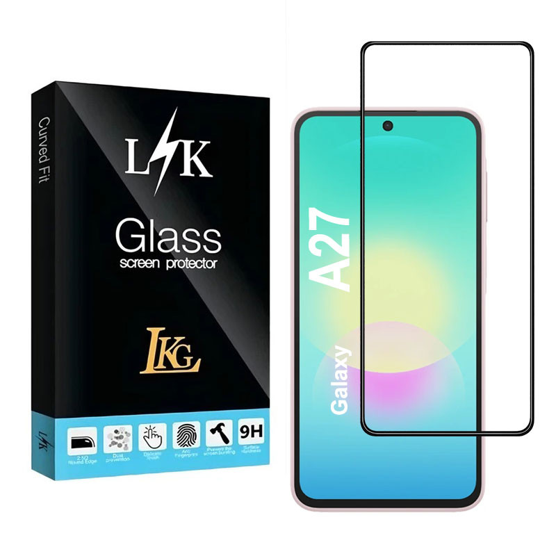 محافظ صفحه نمایش شیشه‌‌ای ال کا جی مدل FULL-LK مناسب برای گوشی موبایل سامسونگ Galaxy A27