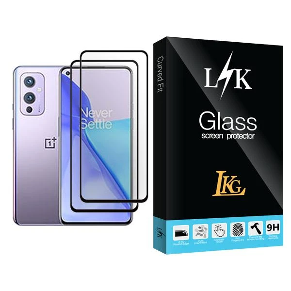 محافظ صفحه نمایش ال کا جی مدل LK Glass MIX002 مناسب برای گوشی موبایل وان پلاس 9 بسته دو عددی