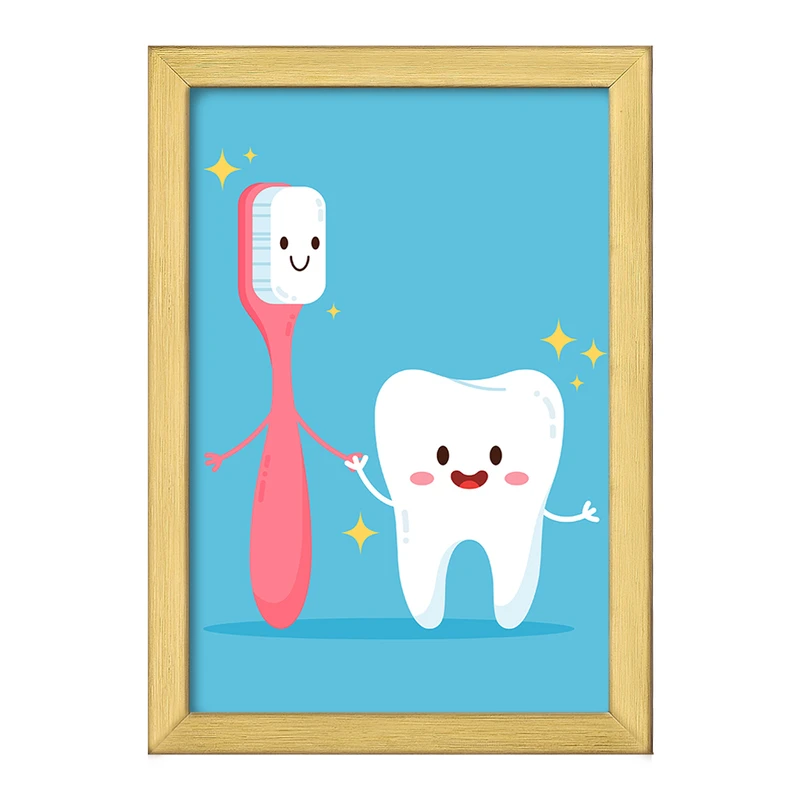 تابلو خندالو طرح دندان و دندان پزشکی کودکانه کد 36751