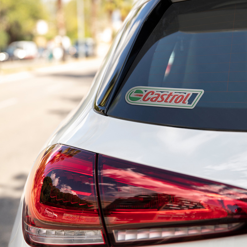 استیکر خودرو پویا مارکت طرح کاسترول کد 3009