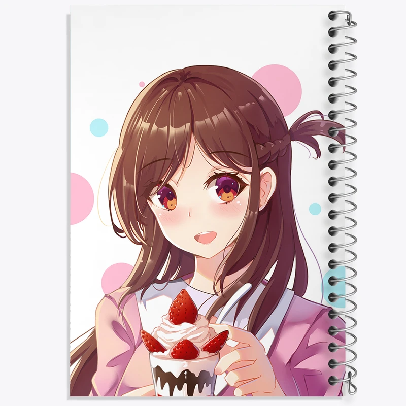 دفتر ژورنال نویسی 50 برگ خندالو مدل نقطه ای طرح چیزورو انیمه کانوجو اوکاری کد 34794