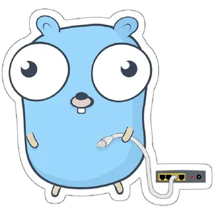 استیکر مدل Golang Gopher Logo: Network