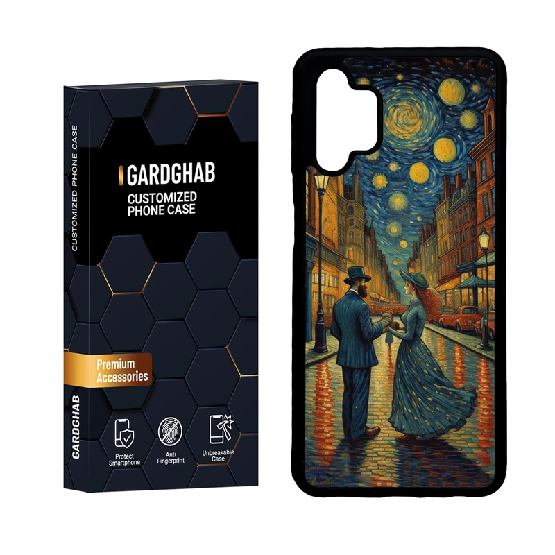کاور گارد قاب مدل دور ژله ای هنری مناسب برای گوشی موبایل سامسونگ Galaxy A32 5G / M32 5G