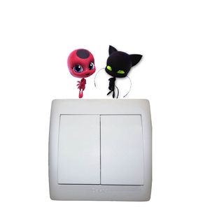 نقد و بررسی استیکر کلید و پریز مستر راد طرح دختر کفشدوزکی کد 0032 Ladybug &amp; Cat Noir توسط خریداران