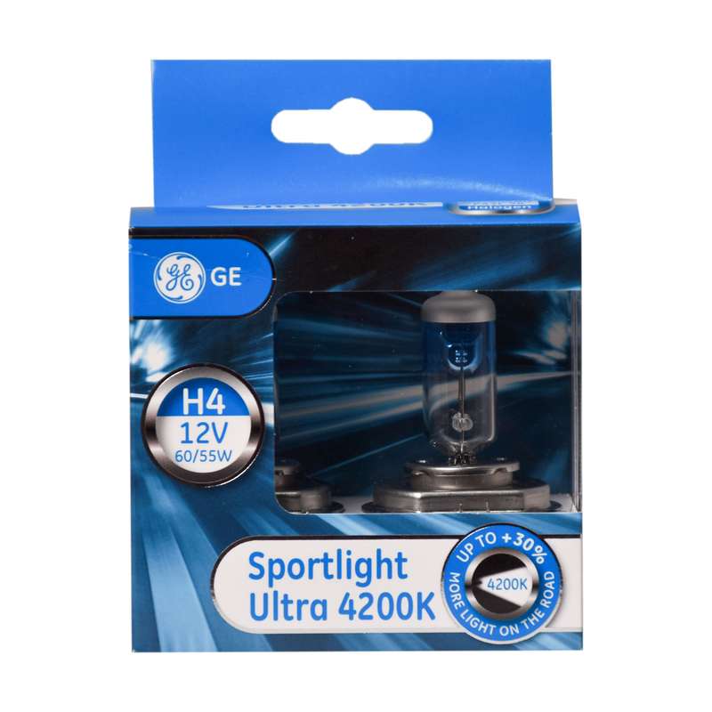  لامپ خودرو جنرال الکتریک مدل Sportlight Ultra 4200K کد H4 بسته 2 عددی