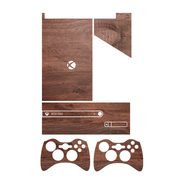 برچسب ایکس باکس 360 سوپر اسلیم توییجین وموییجین مدل Wood 08 مجموعه 5 عددی