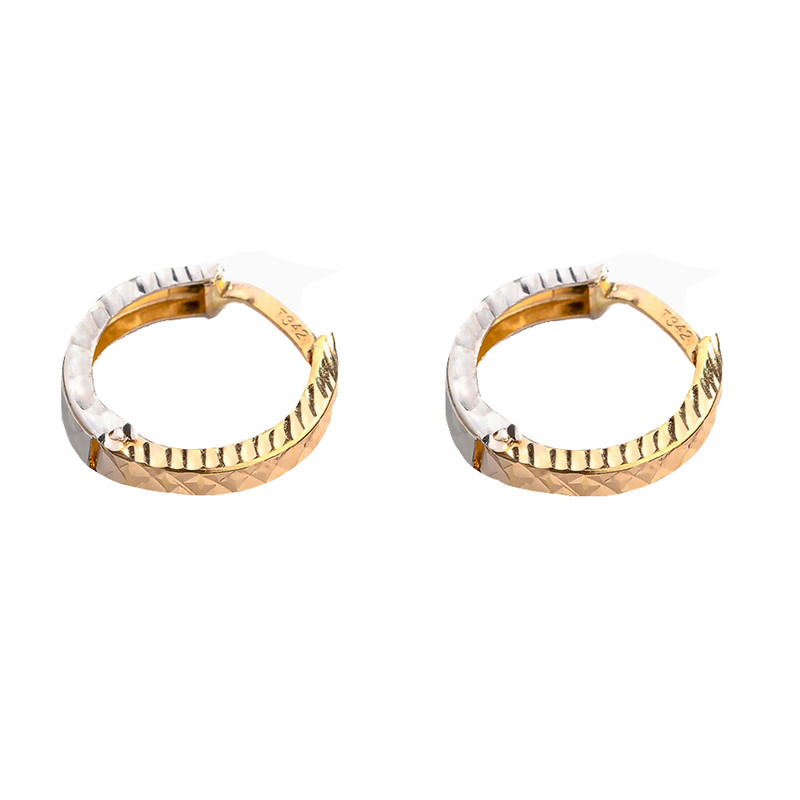 گوشواره طلا 18 عیار زنانه دوست خوب مدل dk596 - 2