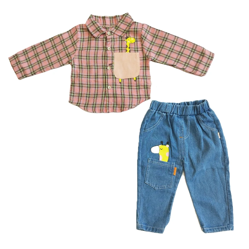 ست پیراهن و شلوار دخترانه مدل زرافه ای