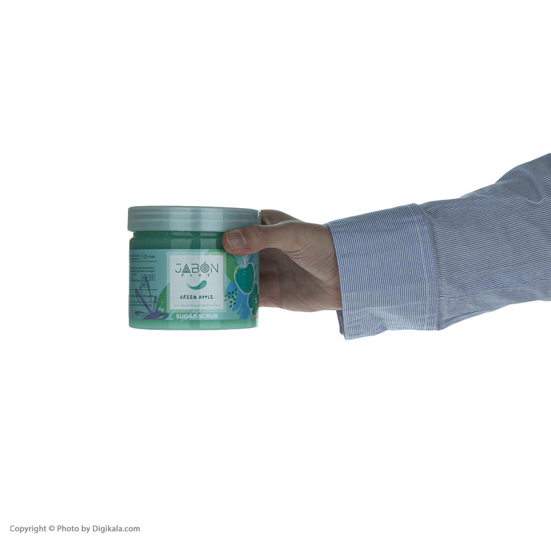 اسکراب شکری لایه بردار پوست ژبن پلاس مدل Green Apple وزن 450 گرم
