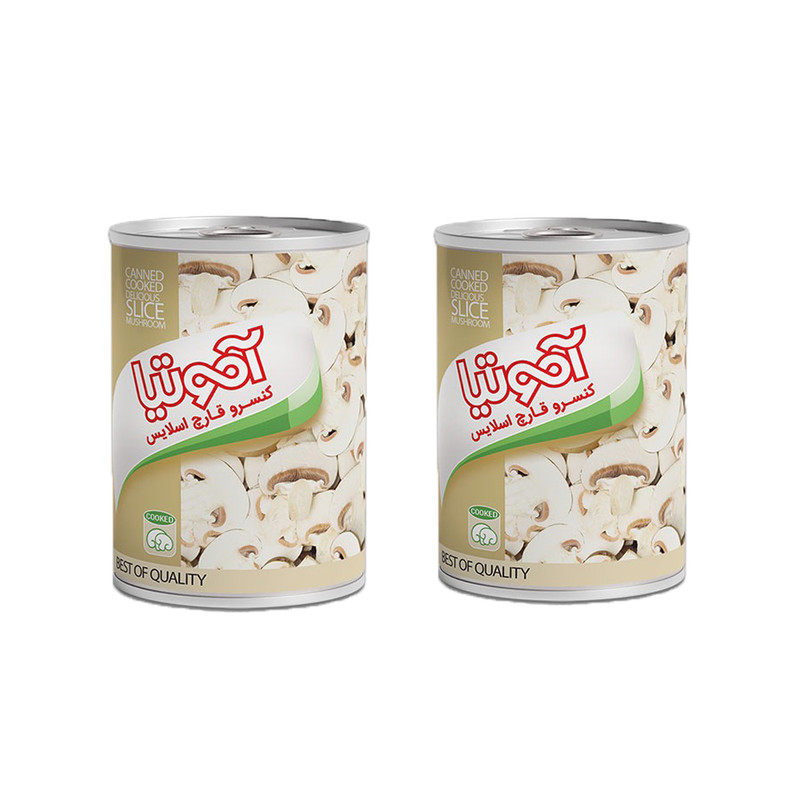  کنسرو قارچ اسلایس - 400 گرم بسته 2 عددی