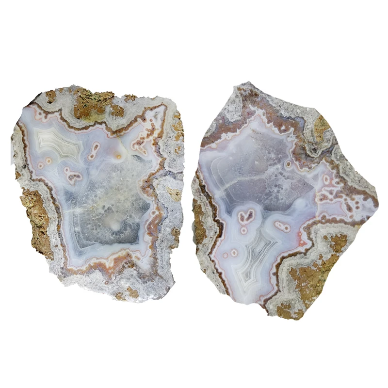 سنگ راف عقیق مدل سنگ عقیق سلیمانی مجموعه 2 عددی