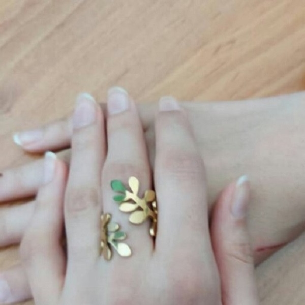 انگشتر دخترانه مدل برگ