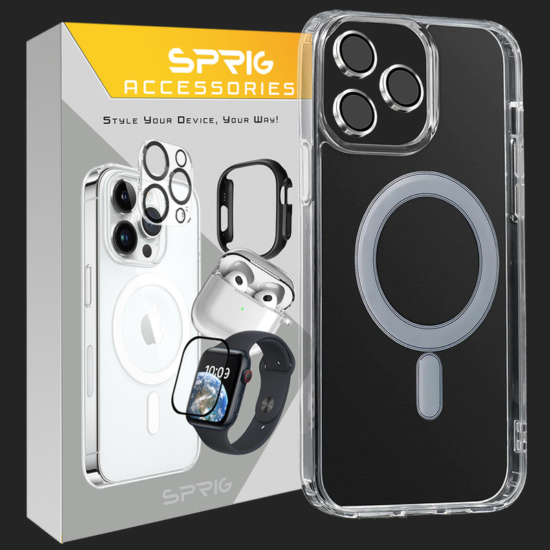 کاور اسپریگ مدل MG-safe-Ring مناسب برای گوشی موبایل اپل Iphone 13 pro max به همراه محافظ لنز