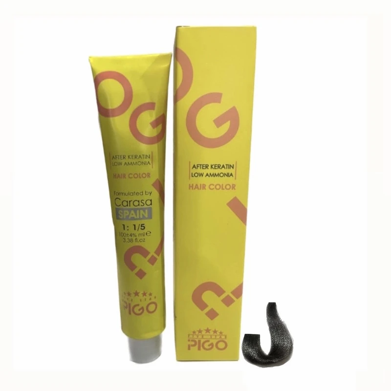 رنگ مو پیگو شماره 11-7  حجم  100 میلی لیتر رنگ بلوند دودی متوسط قوی