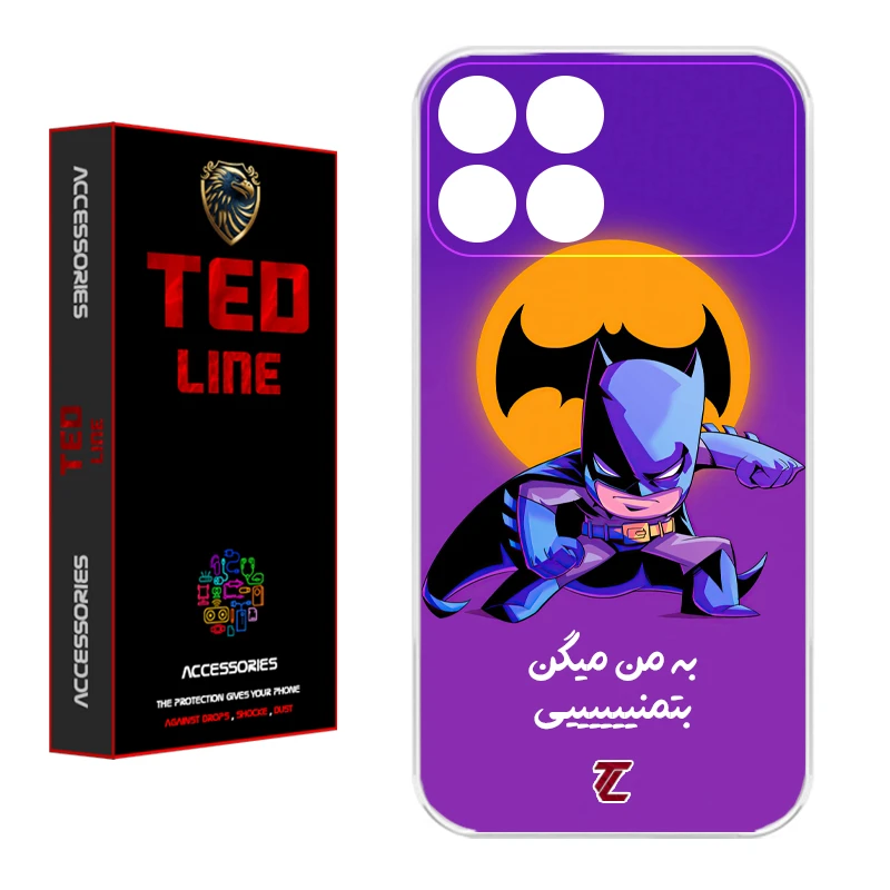 کاور تد لاین طرح بتمن کد 1105 مناسب برای گوشی موبایل شیائومی Poco X6 Pro