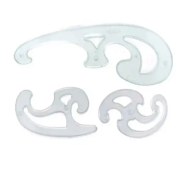 خط کش خیاطی مدل  شابلون پیستوله کد 03 بسته سه عددی