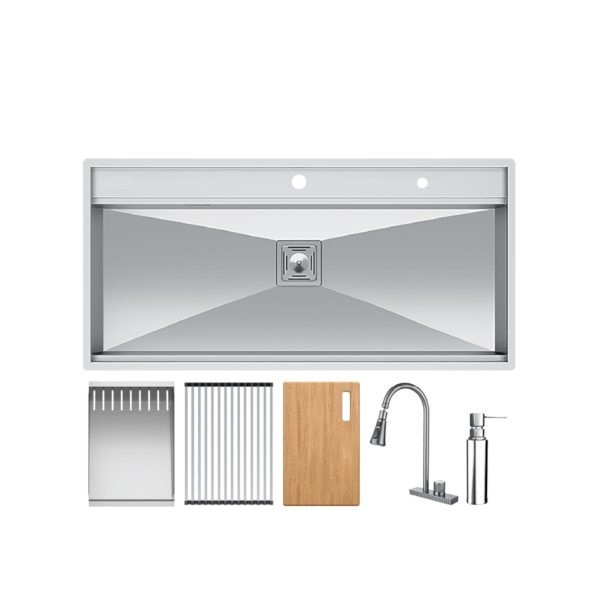 سینک ظرفشویی استیل توکار یک لگنه مدل D104A