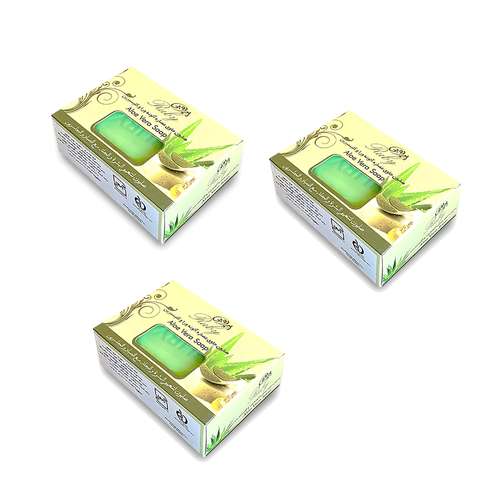 صابون شستشو روبی مدل آلوئه ورا و گلیسیرین  وزن 110 گرم بسته 3 عددی