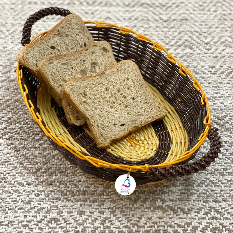 سبد نان حصیر بافی کلبه بلوط مدل آینور
