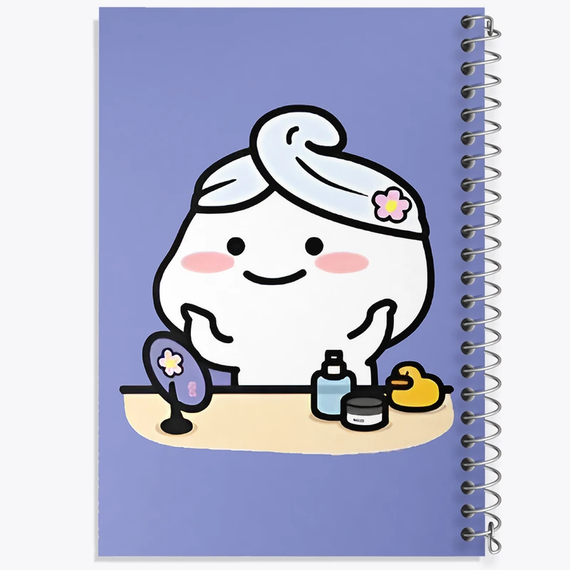 دفتر ژورنال نویسی 50 برگ خندالو مدل نقطه ای طرح آدمک کیوت و بامزه کد N5187