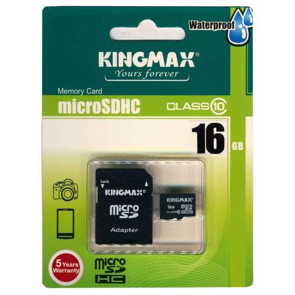 کارت حافظه microSDHC کینگ مکس کلاس 10 به همراه آداپتور SD ظرفیت 16 گیگابایت کارت حافظه microSDHC کینگ مکس کلاس 10 به همراه آداپتور SD ظرفیت 16 گیگابایت