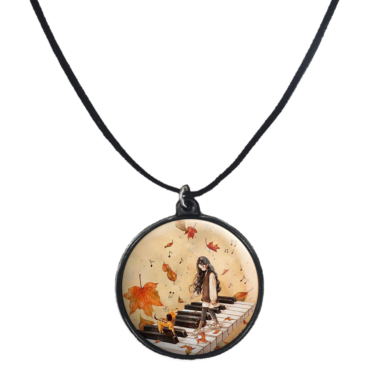 گردنبند پرمانه طرح دخترونه کد pmb.23453 مدل دو طرفه