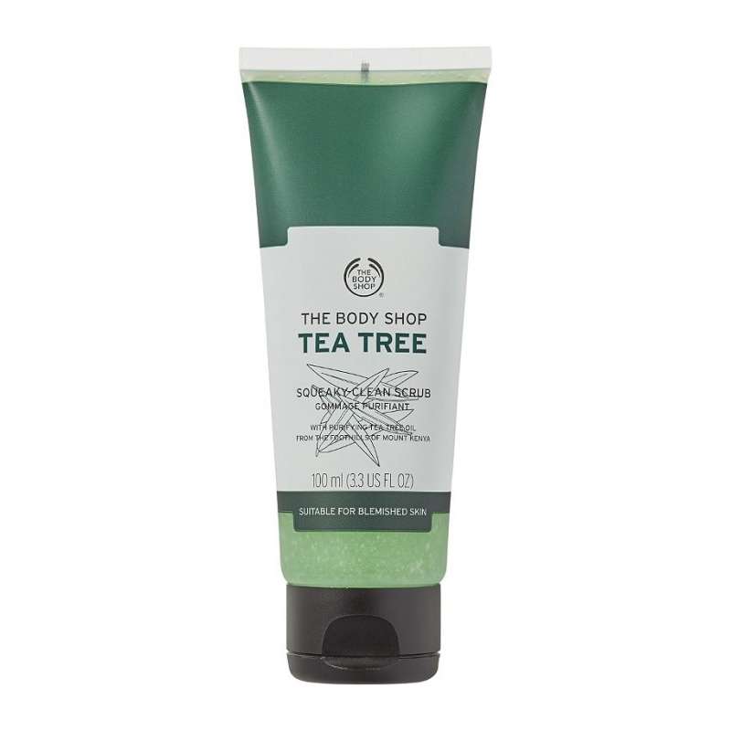 اسکراب لایه بردار پوست صورت بادی شاپ مدل TEA TREE حجم 100 میلی لیتر