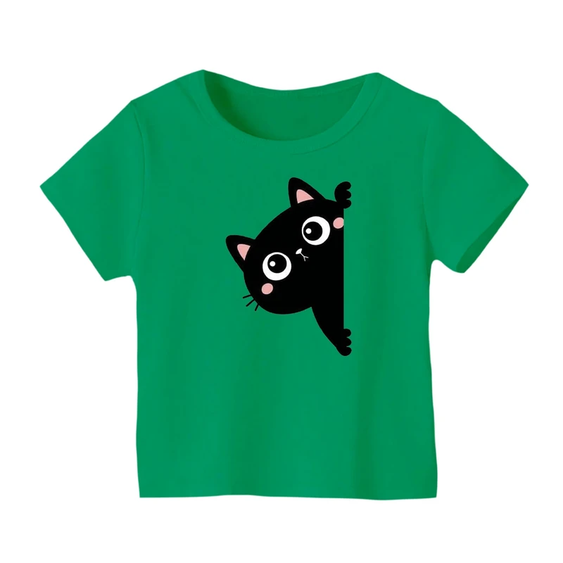 تی شرت آستین کوتاه بچگانه مدل گربه کد ۱۵