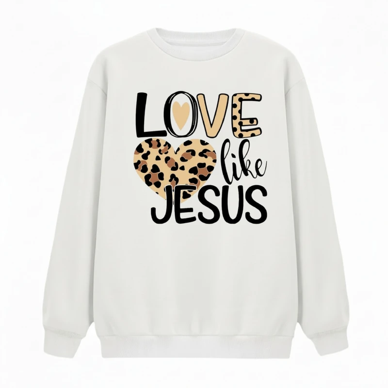 سویشرت زنانه مدل قلب پلنگی کد v4 