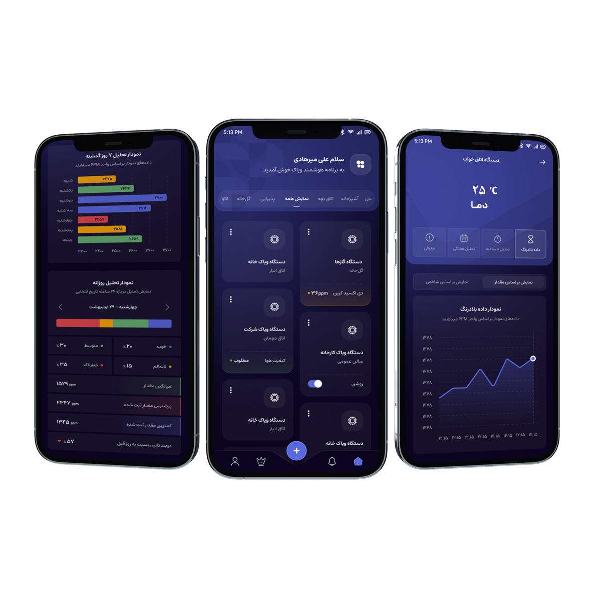 دیتالاگر دما سه کانال آنلاین ویاک مدل TI-3W01