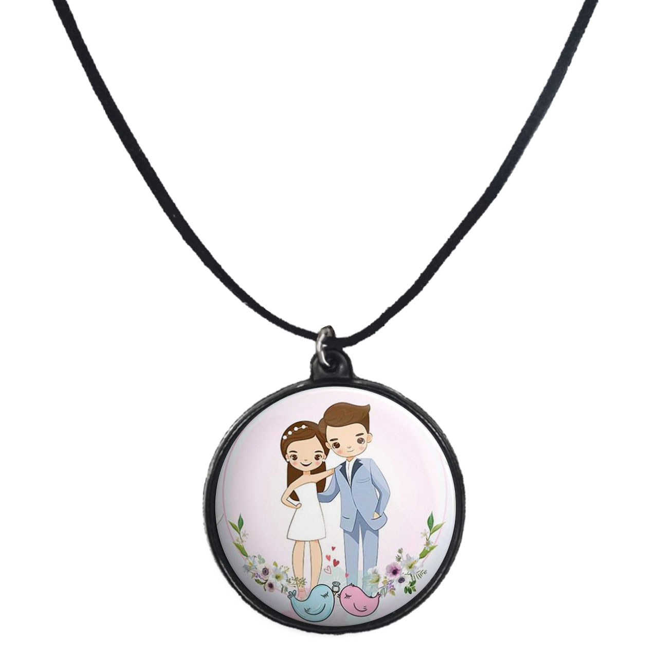 گردنبند پرمانه طرح عاشقانه کد pmb.5488 مدل دو طرفه