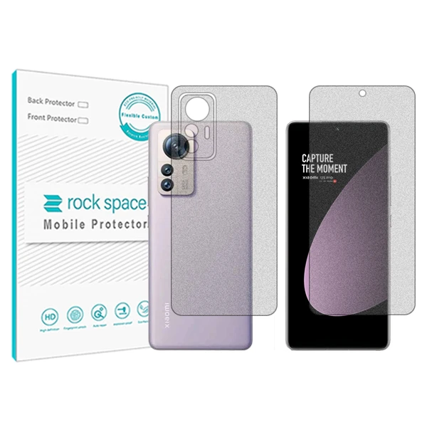 محافظ صفحه نمایش مات راک اسپیس مدل HyMTT مناسب برای گوشی موبایل شیائومی 12S Pro به همراه محافظ پشت گوشی 