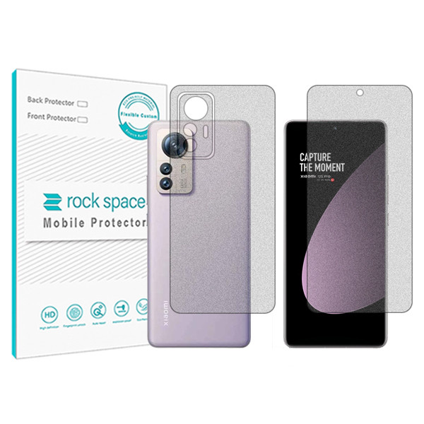محافظ صفحه نمایش مات راک اسپیس مدل HyMTT مناسب برای گوشی موبایل شیائومی 12S Pro به همراه محافظ پشت گوشی 