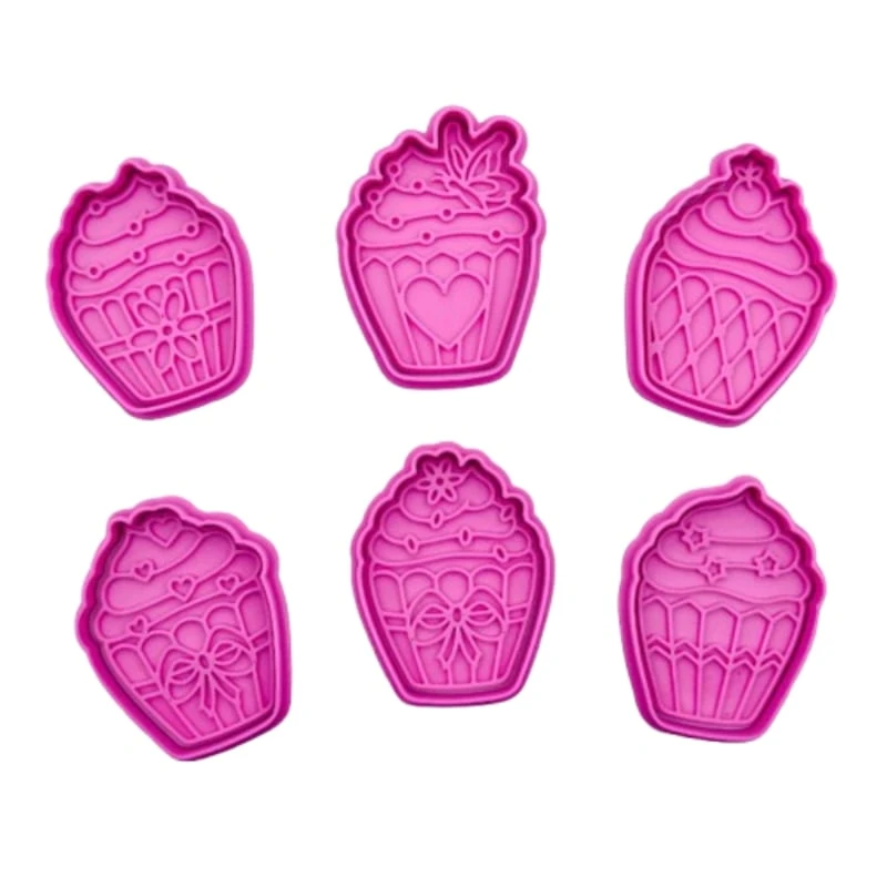 کاتر شیرینی پزی مدل Cupcake مجموعه 6 عددی