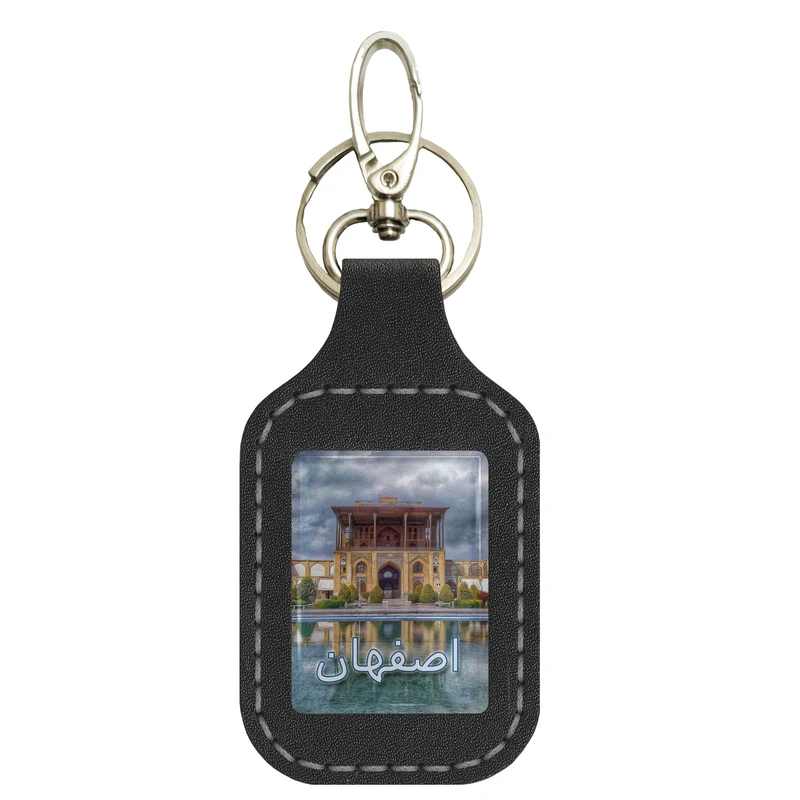 جاکلیدی دستی چرمی مدل srn001 طرح اصفهان کد 2