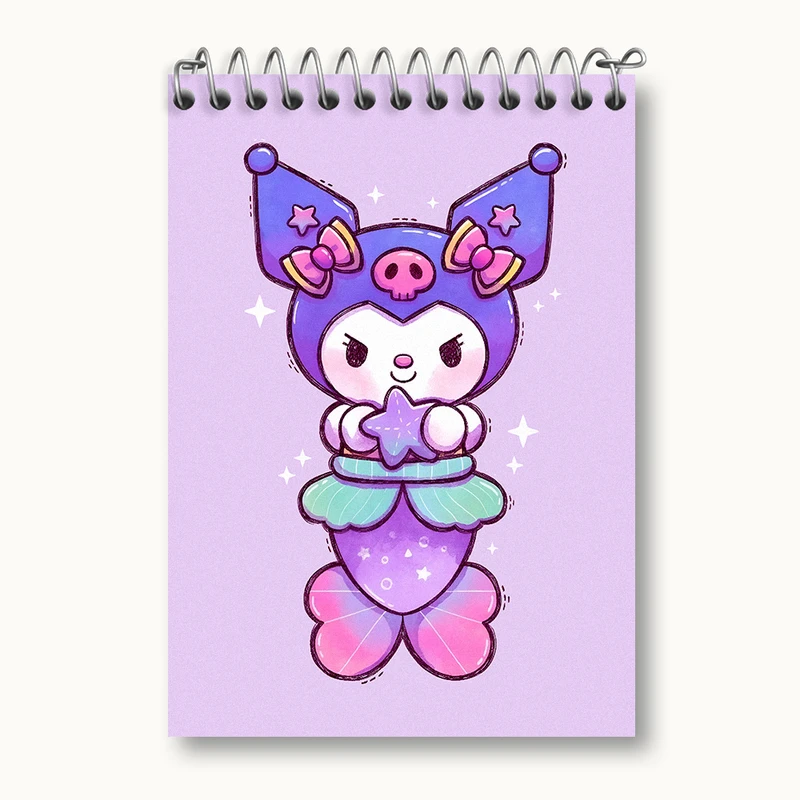 دفتر یادداشت 50 برگ خندالو طرح کرومی (Kuromi) کد N4193