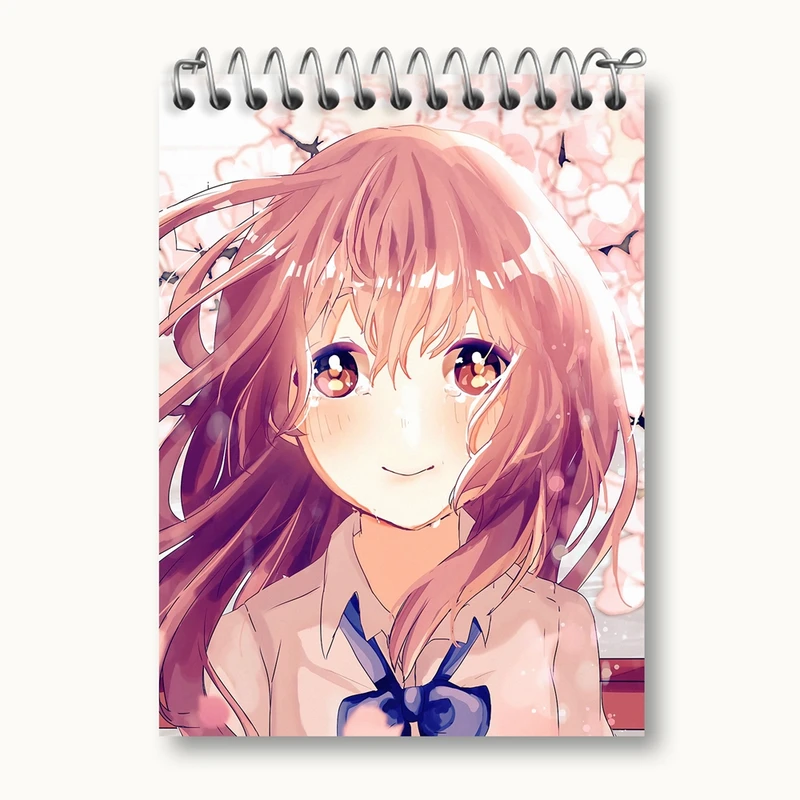دفتر یادداشت 50 برگ خندالو مدل شوکو نیشیمیا انیمه سایلنت ویس A Silent Voice کد 15777