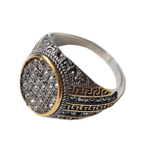 انگشتر مردانه مدل نگین دار گرد